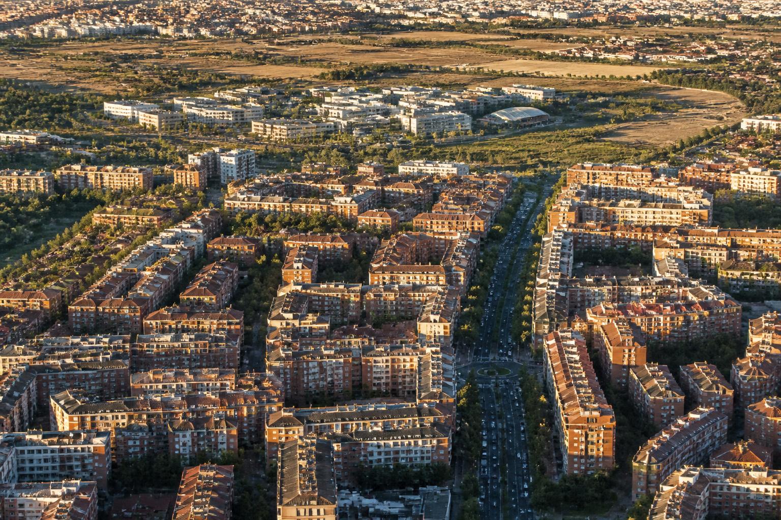 Vista aérea de Leganés, Comunidad de Madrid